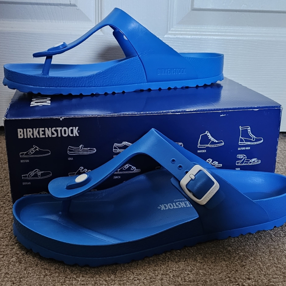 Birkenstock Gizeh EVA Scuba Blue Size 12